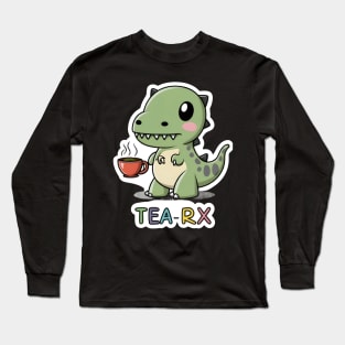 Trex having tea Long Sleeve T-Shirt